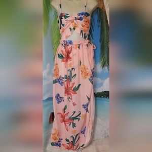 NWOT Shein 3 pc hi waist/leg with sarong adjustable straps tie front sexy Size M